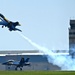 The U.S. Navy Flight Demonstration Team, the Blue Angels perform in Wichita, Kansas at the Frontiers In Flight Air Show.