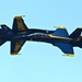 The U.S. Navy Flight Demonstration Team, the Blue Angels perform in Wichita, Kansas at the Frontiers In Flight Air Show.