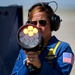 The U.S. Navy Flight Demonstration Team, the Blue Angels perform in Wichita, Kansas at the Frontiers In Flight Air Show.