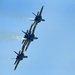 The U.S. Navy Flight Demonstration Team, the Blue Angels perform in Wichita, Kansas at the Frontiers In Flight Air Show.