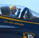 The U.S. Navy Flight Demonstration Team, the Blue Angels perform in Wichita, Kansas at the Frontiers In Flight Air Show.