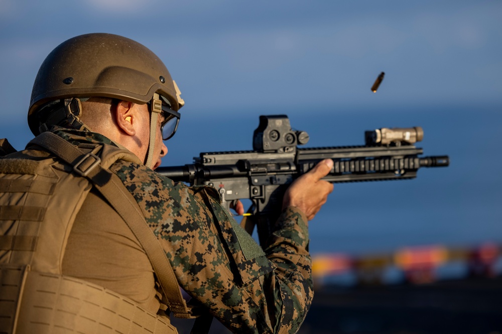 MSPF, 24th MEU (SOC) Deck Shoot Aboard USS Wasp (LHD 1)