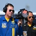 The U.S. Navy Flight Demonstration Team, the Blue Angels, perform in Wichita, Kansas at the Frontiers In Flight Air Show.