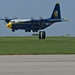 The U.S. Navy Flight Demonstration Team, the Blue Angels, perform in Wichita, Kansas at the Frontiers In Flight Air Show.