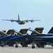 The U.S. Navy Flight Demonstration Team, the Blue Angels, perform in Wichita, Kansas at the Frontiers In Flight Air Show.