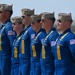 The U.S. Navy Flight Demonstration Team, the Blue Angels, perform in Wichita, Kansas at the Frontiers In Flight Air Show.