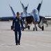 The U.S. Navy Flight Demonstration Team, the Blue Angels, perform in Wichita, Kansas at the Frontiers In Flight Air Show.