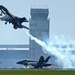 The U.S. Navy Flight Demonstration Team, the Blue Angels, perform in Wichita, Kansas at the Frontiers In Flight Air Show.