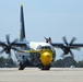 The U.S. Navy Flight Demonstration Team, the Blue Angels, perform in Wichita, Kansas at the Frontiers In Flight Air Show.