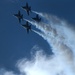 The U.S. Navy Flight Demonstration Team, the Blue Angels, perform in Wichita, Kansas at the Frontiers In Flight Air Show.