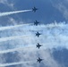 The U.S. Navy Flight Demonstration Team, the Blue Angels, perform in Wichita, Kansas at the Frontiers In Flight Air Show.