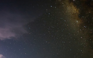 Night sky on the flight deck of USNS Burlington (T-EPF 10)