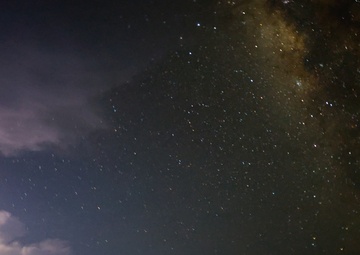 Night sky on the flight deck of USNS Burlington (T-EPF 10)
