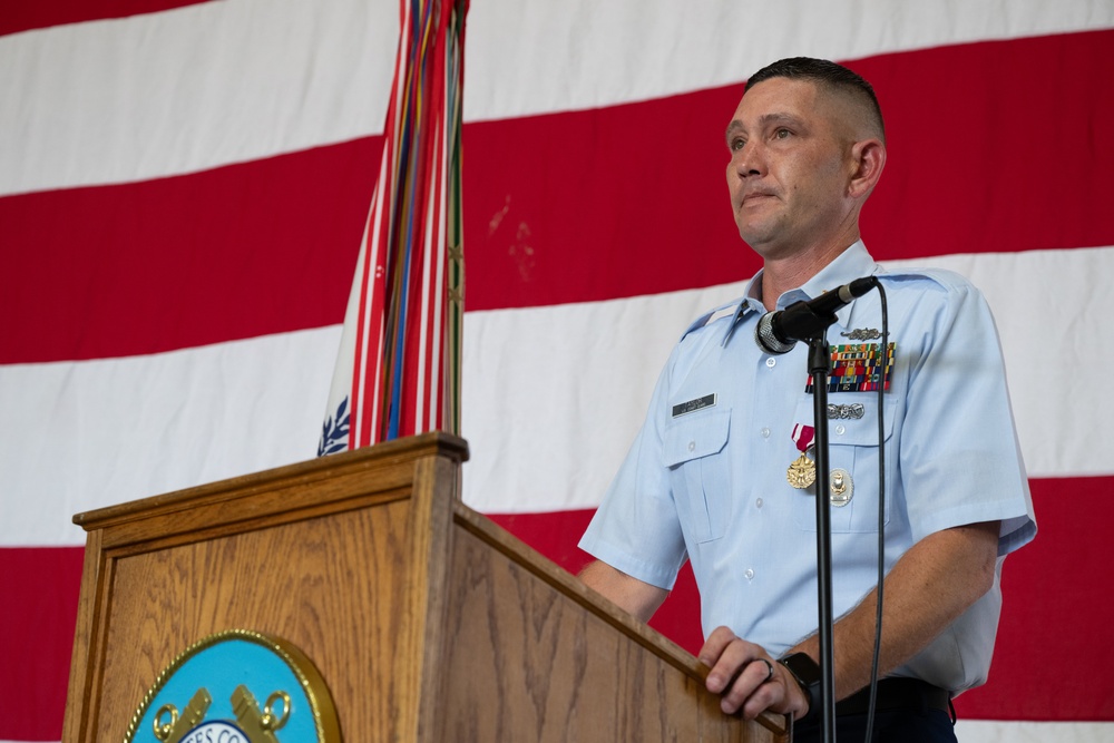 U.S. Coast Guard Chief Petty Officer Christopher R. Taylor's retirement ceremony