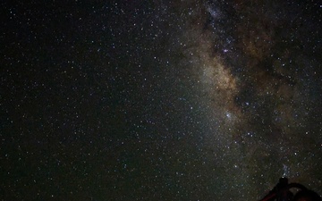 Night sky on the flight deck of USNS Burlington (T-EPF 10)