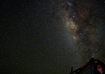 Night sky on the flight deck of USNS Burlington (T-EPF 10)