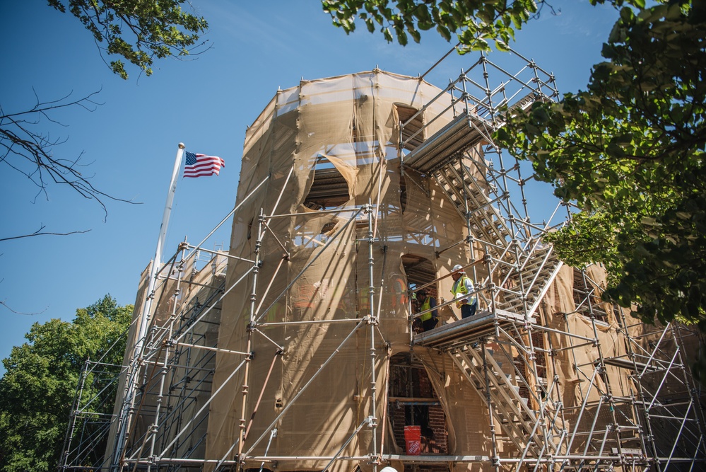 Restoration Ongoing at Washington Aqueduct's Castle Gatehouse