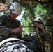 Marines with 2nd Battalion, 1st Marine Regiment practice setting up one rope bridges