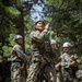 Marines with 2nd Battalion, 1st Marine Regiment practice setting up one rope bridges