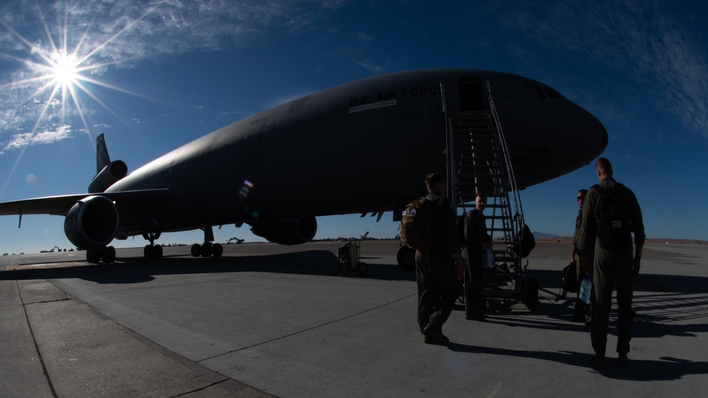 Travis KC-10 aircrew refuels F-15Es, C-5 and KC-46