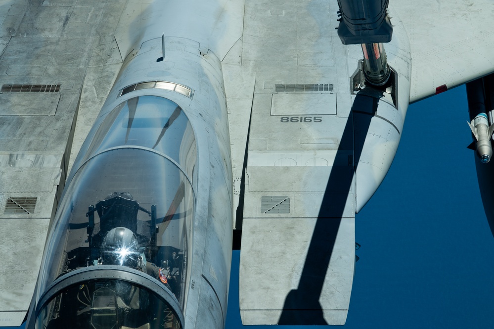 Travis KC-10 aircrew refuels F-15Es, C-5 and KC-46