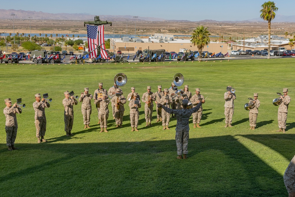 Elizondo relieves Fairbanks as 3/11 Sergeant Major during relief and appointment ceremony