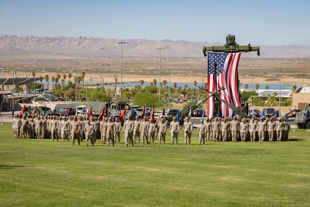 Elizondo relieves Fairbanks as 3/11 Sergeant Major during relief and appointment ceremony