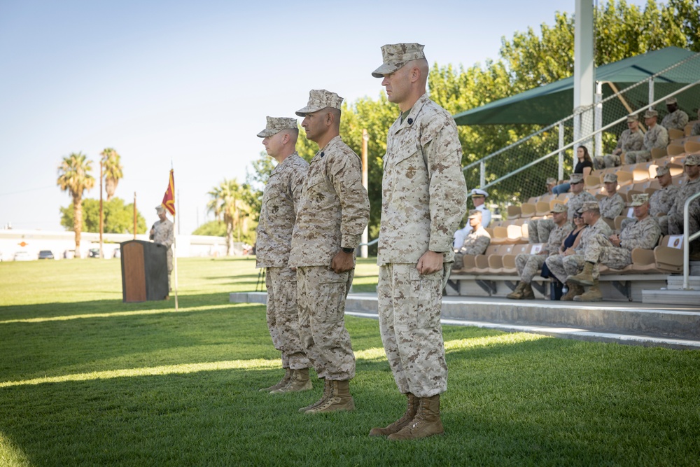 Elizondo relieves Fairbanks as 3/11 Sergeant Major during relief and appointment ceremony