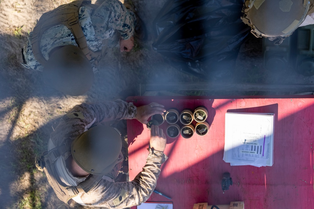 Headquarters and Service Battalion Conducts Grenade Range During Field Exercise Bold Bronco
