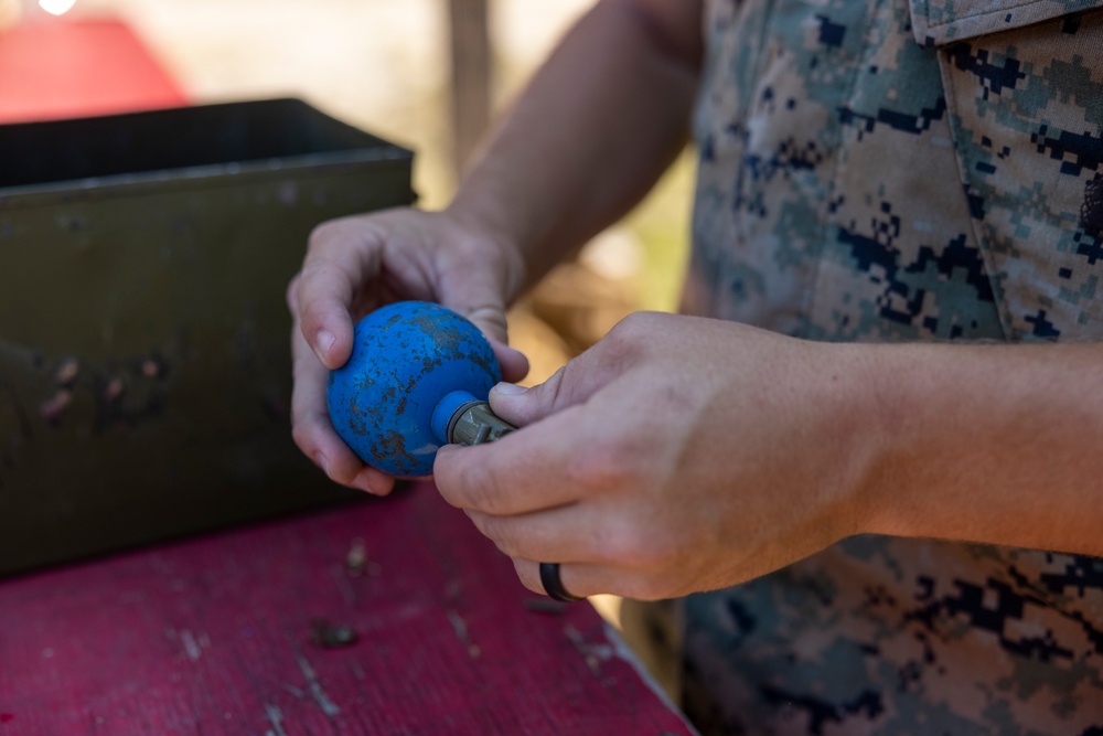 Headquarters and Service Battalion Conducts Grenade Range During Field Exercise Bold Bronco