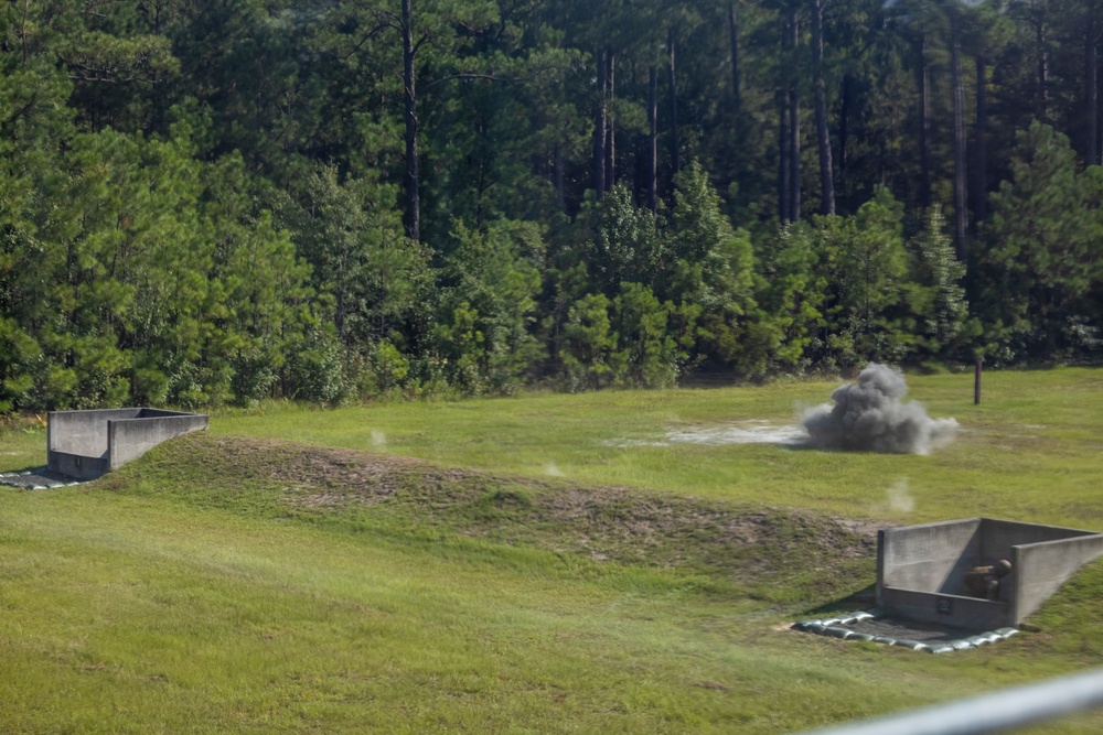 Headquarters and Service Battalion Conducts Grenade Range During Field Exercise Bold Bronco