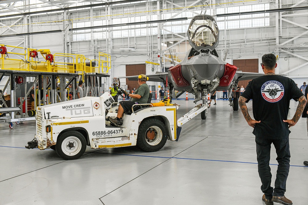 Fleet Readiness Center Southeast inducts first F-35B aircraft and F135 power module for depot-level work