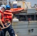 USS Spruance conducts replenishment-at-sea with USNS Big Horn