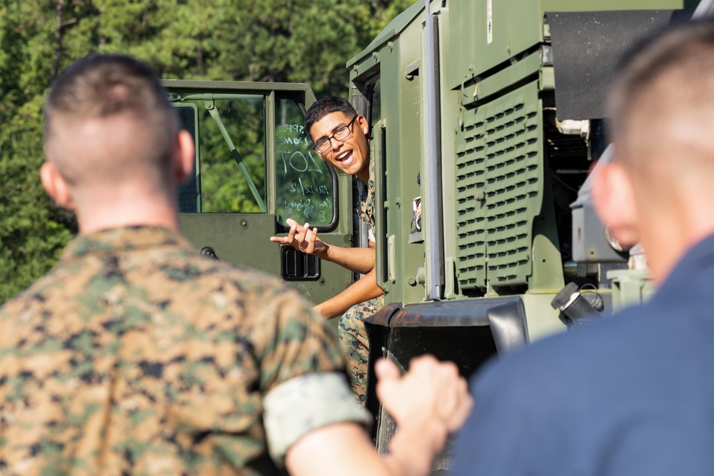 Motor Transport Marines learn to operate LSVR MKR18 Cargo Vehicle