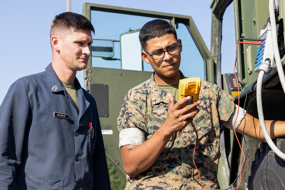 Motor Transport Marines learn to operate LSVR MKR18 Cargo Vehicle