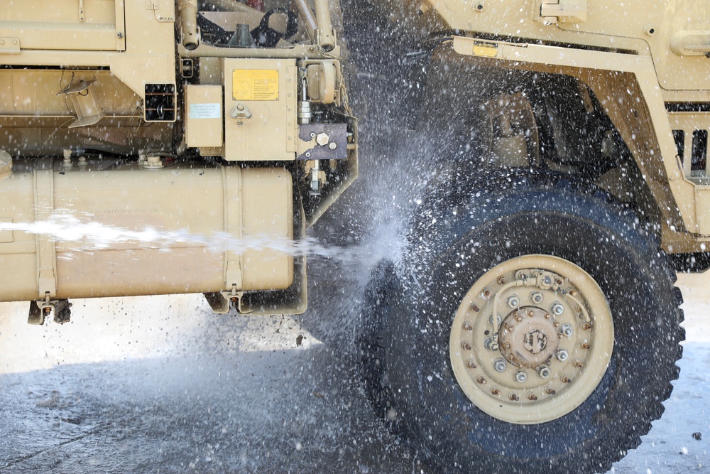 Ivy Soldiers take care of their vehicles after Lethal Ivy