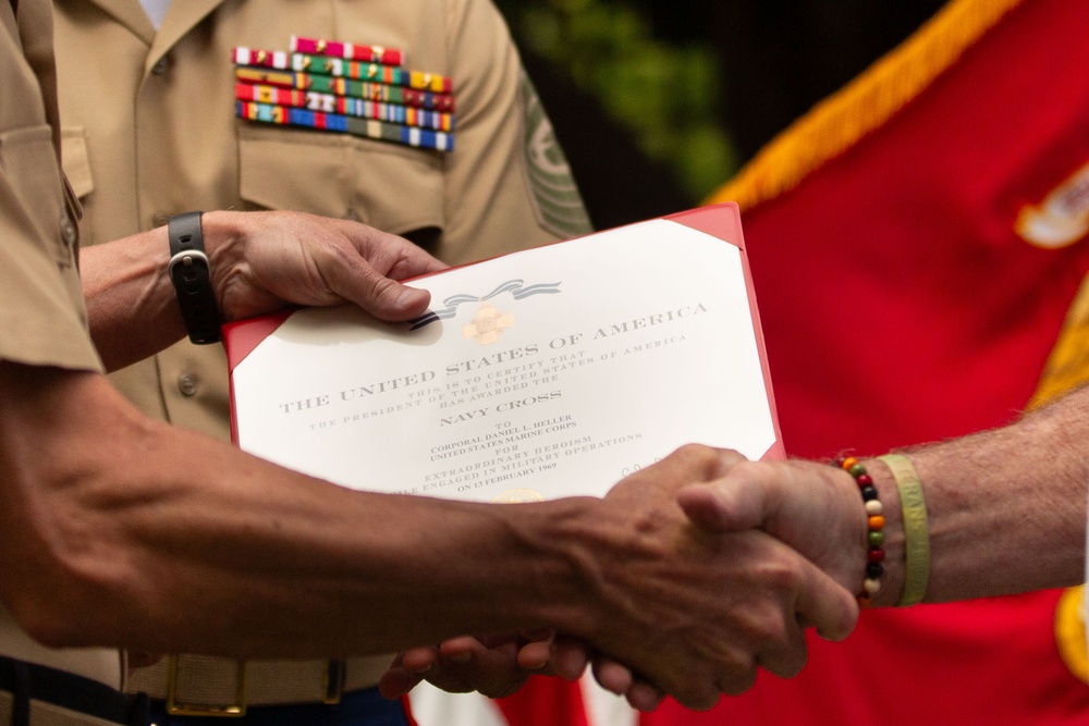 Cpl. Daniel L. Hellers Receives Navy Cross