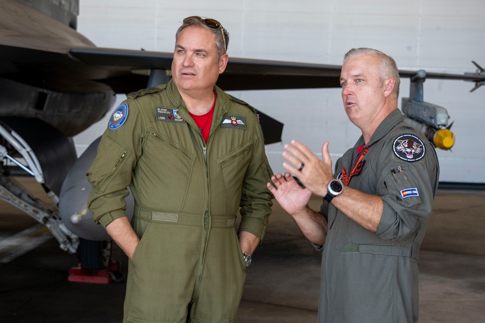 LGen Blaise Frawley tours 140th Wing