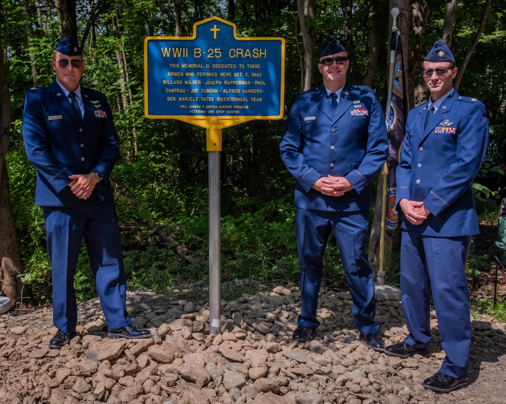 174th Attack Wing Airmen Attend Historical Marker Ceremony Honoring Fallen WW2 Soldiers