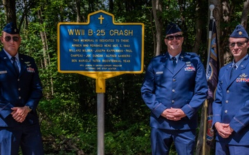 174th Attack Wing Airmen Attend Historical Marker Ceremony Honoring Fallen WW2 Soldiers