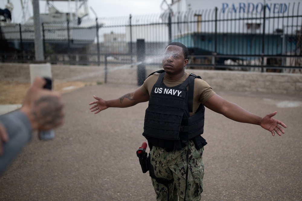 USS Tripoli Sailors Get OC spray