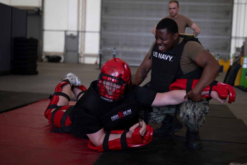 USS Tripoli Sailors Get OC spray