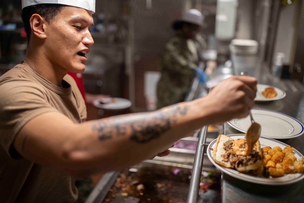CS's cook in the galley