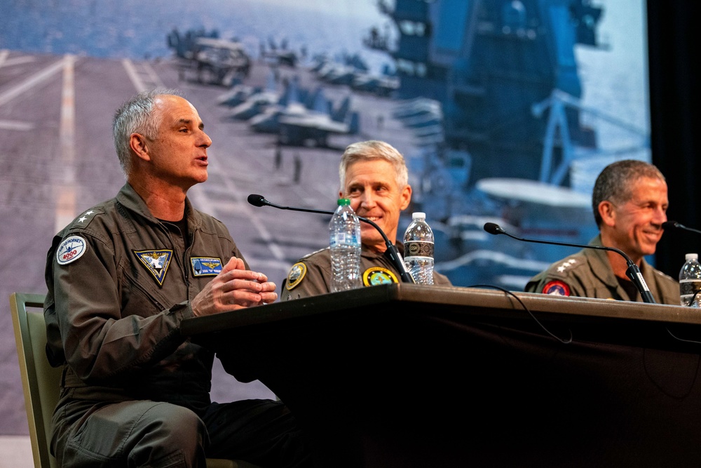 Rear Adm. Doug Verissimo speaks at 2024 Tailhook Association symposium