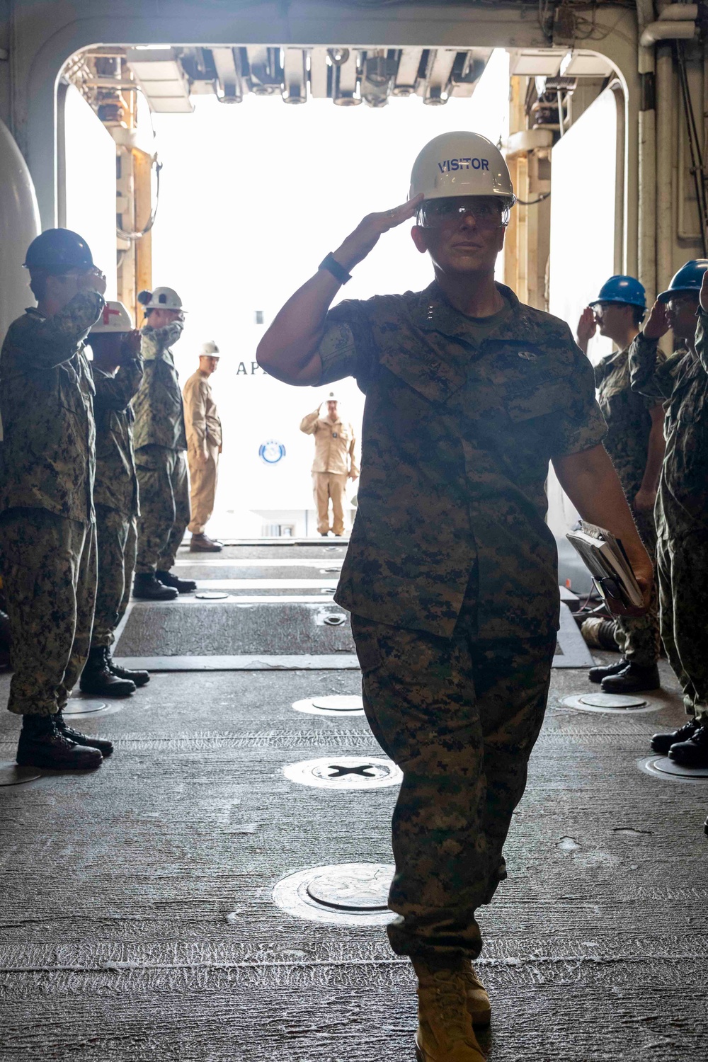 Distinguished Visitors Tour USS Bataan