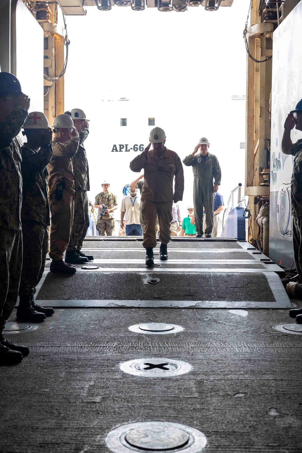 Distinguished Visitors Tour USS Bataan