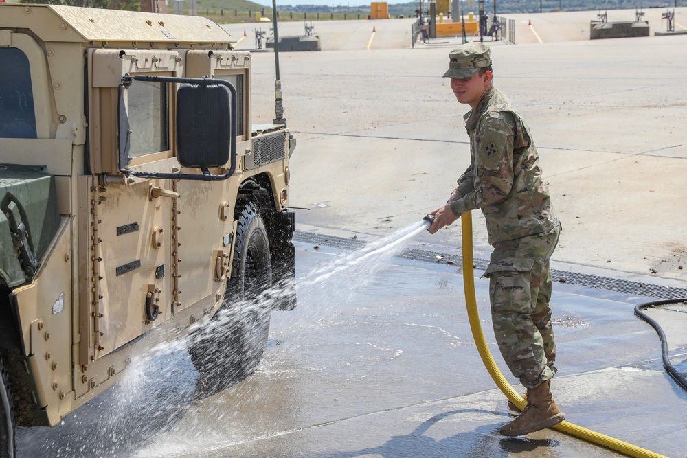 Ivy Soldiers take care of their vehicles after Lethal Ivy