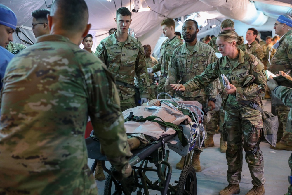 121st Field Hospital pushes limits in Role 3 mass casualty exercise during Ulchi Freedom Shield 2024