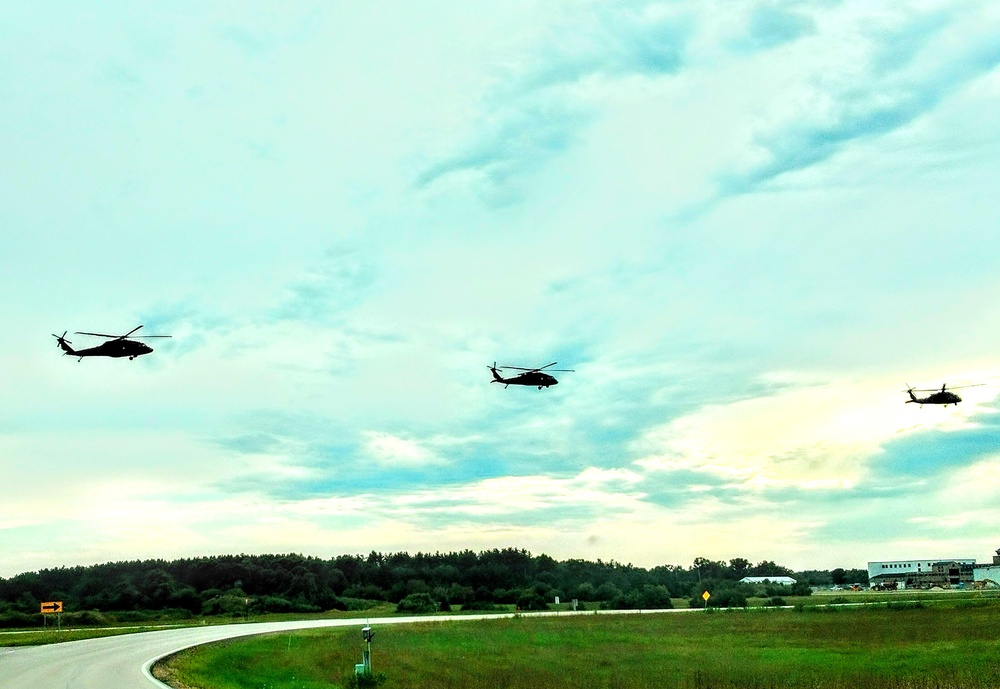 Wisconsin National Guard Black Hawks conduct August 2024 weekend training at Fort McCoy