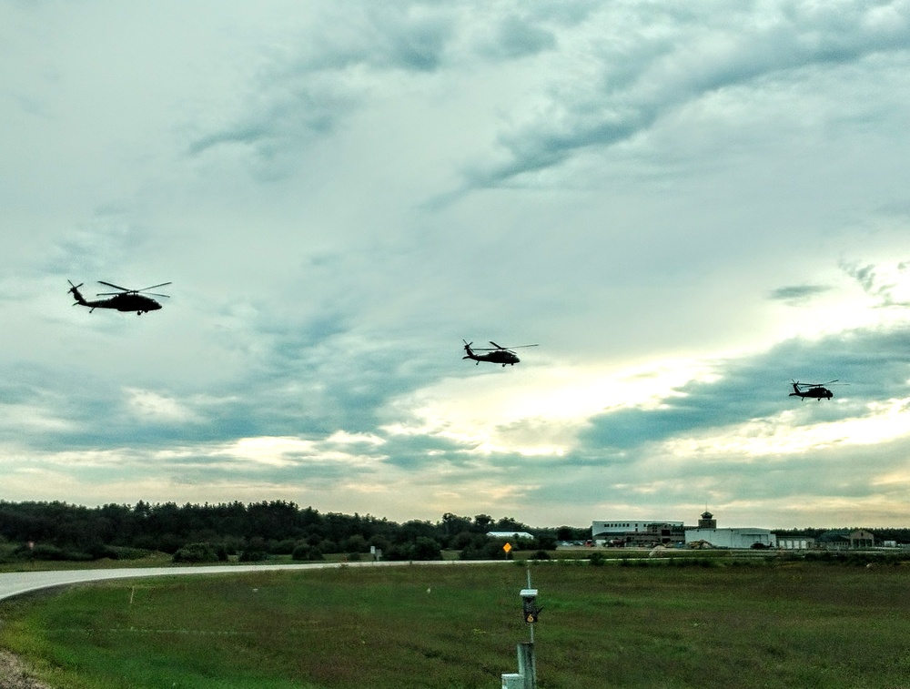 Wisconsin National Guard Black Hawks conduct August 2024 weekend training at Fort McCoy